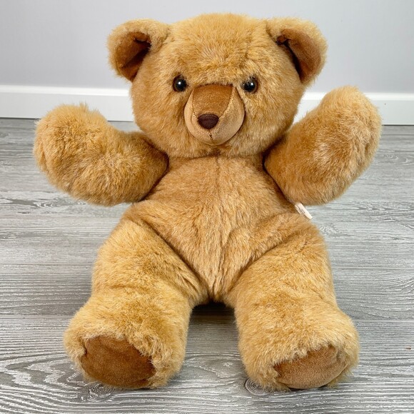 1987 Graphics International Realistic Teddy Bear 14in Brown Plush Stuffed Animal - Picture 1 of 8